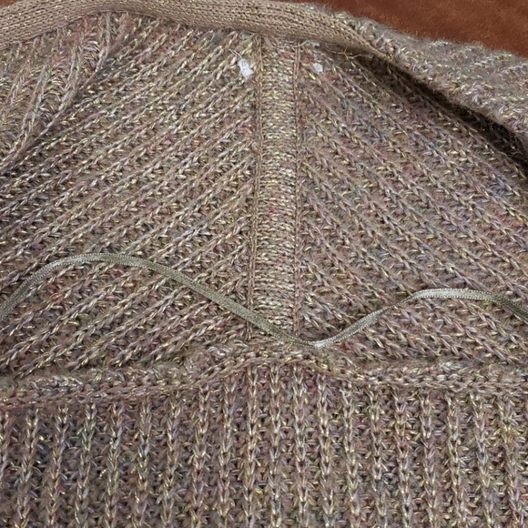 Cuddly Shrug Sweater Beige/Gold/Mauve O/S EUC - Picture 8 of 9